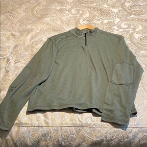 Men's Green Quarter-Zip Sweater